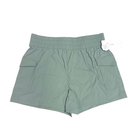 Yogalicious Women’s Trail Path Utility Cargo Commuter Outdoor Shorts Sz L NEW - Picture 1 of 6